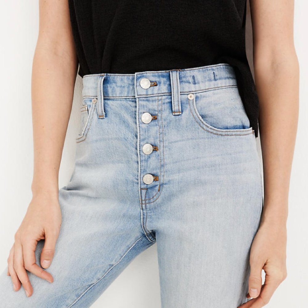 Madewell High-Rise Slim Boy jean raw hem